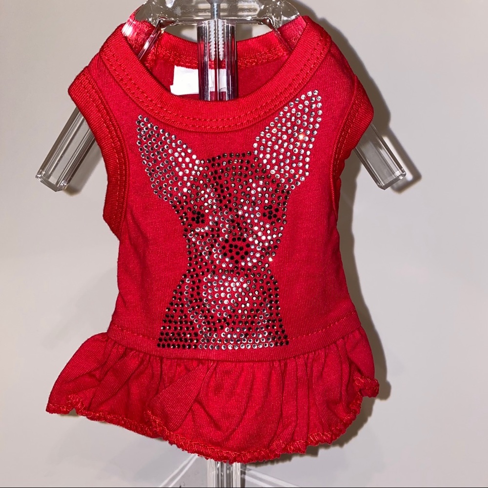 Sandi - Crystal Ruffle Tank Dog Dress Chihuahua